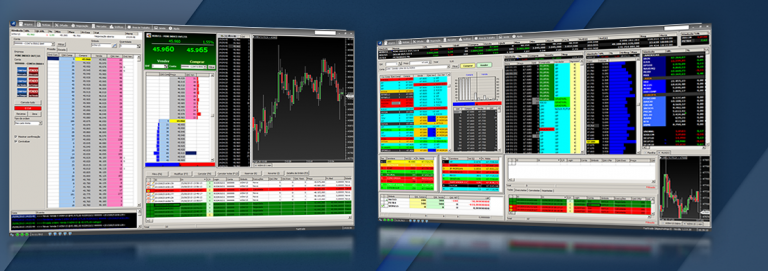 Duas telas de exibição de dados do Fast Trade